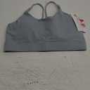 Colorfulkoala Women's Dreamlux Bowknot Strappy Sports Bras Light Impact Workout Yoga Tops (XL, Faded Denim)