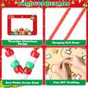 Neptniopllab 24 Sets DIY Wooden Christmas Stocking Tags Crafts Kit,Blank Unfinished Christmas Name Tag Craft Kit Necklace Crafts, Xmas Crafts, Holiday Gifts, Party Favors, Classroom Activities