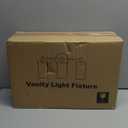 Bathroom Light Fixtures, 3-Light Brushed Gold Vanity Light, Gold Bathroom Lights Over Mirror with Clear Glass Shade, Wall Sconces for Mirror Bedroom Living Room Hallway