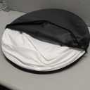 5X3.3 ft (1.5mX1m) 2 in 1 Polyester Muslin Black White Collapsible Reflector Backgrounds Portable Collapsible Reversible Photography Backdrop with Carrying Bag
