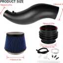 Performance Cold Air Intake System Kit with Filter for Honda Civic 1992-2000, Acura Integra 1994-2001,Powder Coated Pipe (Black)