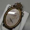 NIKKY HOME Vintage Photo Frame 4x5, Antique Picture Frames, Bronze Gold Decorative Photo Frame with Stand and Glass Front for Tabletop Photos Display Gift Ideas (3.5x5", Bird)