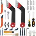 Grout Removal Tool Set, Heavy Duty Grout Saw with Replaceable Blades, Tile Grout Remover for Bathroom Kitchen Floor Joints and Corners