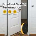 Weather Stripping Door Seal,Weather Stripping,Soundproof,Cold Insulation,High Density CR Foam Insulation Tape for Door, Front Door Frame, Windows,Sliding Door (Black, 1/2 in x 1/2 in x 13Ft)