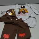 Tinypainter Baby Boy Thanksgiving Outfit Turkey Romper+Suspender Pants My 1st Thanksgiving Clothes 6-12 Months