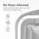 IRIS USA Airtight Dog Food Storage Container, WeatherPro, Up to 50 lbs, Removable Wheels, for Dog Cat Bird and Other Pet Food Storage Bin, Keep Fresh, Translucent Body, Made in USA, Clear/Gray