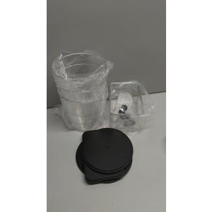SACIOVEE Laundry Pods Container & Dryer Sheet Holder, Laundry Room Organization and Storage Jars with Lids, Labels & Scoops for Powder Detergent Scent Booster, Black Lid