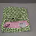 Wenrine Womens Gingham Bubble Mini Skirts Striped Elastic Waist Cute Y2K Skorts Plaid Summer Beach Skirt (Green)