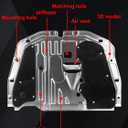 Engine Splash Shield Guard Compatible with 2016-2021 Civic Engine Case Guard Under Car Shield Cover Replacement 74110-TBA-A00 90674-TY2-A01 Engine Splash Guard
