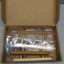 Ravinte 10 Pack Brass 3-1/2 Inch Hole Center Champagne Gold Handles Square Cabinet Hardware Stainless Steel Pulls for Kitchen Cupboard Drawers 6 Inch Overall Length