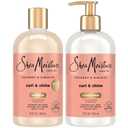 SheaMoisture Coconut & Hibiscus Curl & Shine Shampoo & Conditioner for Bouncy Curls, Frizz Control, 13 Oz Ea (26 Fl Oz (Pack of 2))