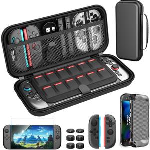 HEYSTOP Switch 2 Case for Nintendo Switch 2, Protective Carrying Case Set with PC Switch 2 Cover and TPU Grip Cover for Switch 2 Joycon, Large Capacity Storage Design for Nintendo Switch 2 Accessories