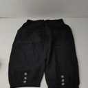 Women Capri Pants Lounge Drawstring High Elastic Waist Wide Leg Quick Dry Pants Cinch Bottom Trousers (X-Large, Black)