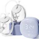 NCVI Wearable Breast Pump, 2 in 1 Hands-Free Breast Pump with 4 Modes 9 Levels, Hospital-Grade Materal, BPA Free, Low Noise Portable Electric Breastfeeding Pump with 21/24mm Flange for Mom