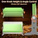 Fuzzy Bird Chick Brooder (12''*8'') Brooder Heater for Chicks Ducks and Birds Incubation Heating Keep Chicks Warm Newly Upgraded Temperature Adjustable Height Adjustable Chick Heating Plate - Green