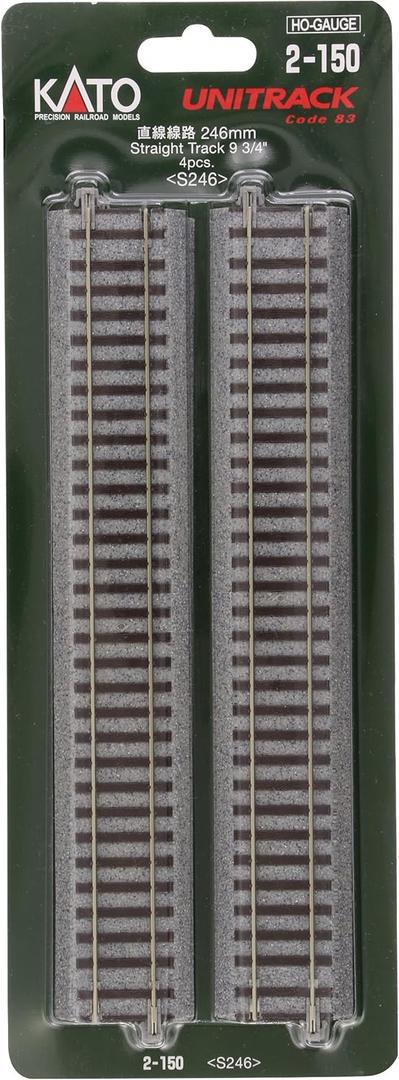 Kato USA Inc. HO 246mm 9-3/4 Straight 4 KAT2150 HO Track