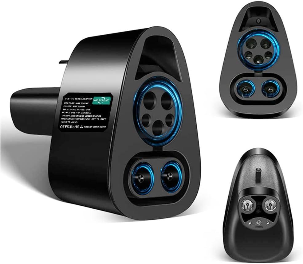 250 kW CCS1 to Tesla Adapter CCS to NACS, CCS Combo 1 Adapter for Tesla Models 2021 and Newer, for DC Level 3 Fast Charging Station