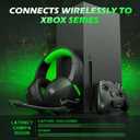 BINNUNE Wireless Gaming Headset for Xbox Series X/S, Xbox One, PS5, 120H Ultra-Long Battery, Bluetooth 5.3 Gaming Headphones with Noise-Canceling Mic, Comfortable Over-Ear Headphones,Green