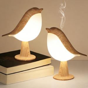 VoMii Bird Desk Lamp Set of 2, Small Table Lamp Cordless Touch Dimmable Night Light with 3 Color Temperature, Rechargeable Decorative Lamps for Bedroom Bedside Nightstand, Desk Decor, Bird Gifts