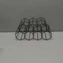 Fomanish 7 Bottle Holder - Freestanding Wine Rack, Modern Metal Tabletop Holder for Kitchen & Wine Cellar (Black)