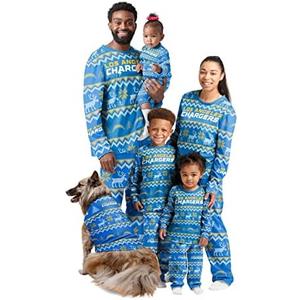 FOCO Women's NFL Team Ugly Pattern Matching Set Family Holiday Pajamas, XL