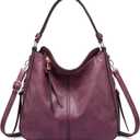 Realer Hobo Crossbody Bags for Women Designer Faux Leather Hobo Handbags Retro Large Size Shoulder Bag Bucket Purse (Large-15.2 inch, Wine-gold Hardware15.2")