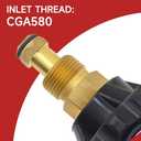 Helium Latex Balloon Filler Air Flow Inflator Regulator 0-3000 PSI with Gauge for CGA580 Tank Valve, Balloon Helium Tank Regulator Filler Valve for Balloons