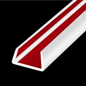 Rubber Edge Trim, Flexible Self-Adhesive U Shaped Peel and Stick Edge Banding, 5/8"(16mm) Wide U Channel Edge Protector, Baby Proof Edge Guards for Woods, Plywood, Furniture, 20Ft, White