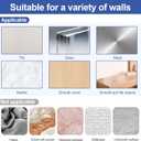 Adhesive Wall Hooks for Hanging Heavy Duty Coat - 13LBS (Max) Transparent Waterproof Hook Multiple Uses Stainless Steel Hooks for Shower Kitchen Bathroom Office Utility Hook 10 Pack