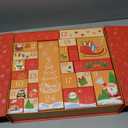 GWHOLE Christmas Advent Calendar 2025, 24 Days Advent Countdown Gift Boxes Refillable Christmas Countdown Calendar Gift Boxes for Gift Wrap Xmas Decoration (Red)