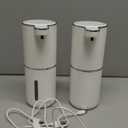 2 Pack Automatic Soap Dispenser,Automatic Liquid Soap Dispenser Touchless,12.8oz/380ml USB Rechargeabled Wall Mounted Smart Soap Dispensers for Bathroom Kitchen Dish Soap (White)