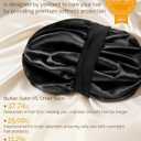 YANIBEST Silk Bonnet for Men Women Hair Bonnet for Sleeping Double Layer Satin Bonnet for Natural Curly Hair Unisex Sleep Cap (Black)