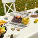 MAELSTROM Snackle Box Container, Picnic Basket with Lid and Handle, Clear Organizer Snackle Box for Biscuit, Fruits, Charcuterie -Perfect for Travel, Picnic, Beach & Party (1 Pack (Single Compartment))