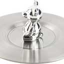 Cute Bear Cup Cover,Stainless Steel Cup Lid Antidust Drink Cup Lids Airtight Cup Cover Mug Cup Lid for Mug Glass Cup Ceramic Cup (Silver)