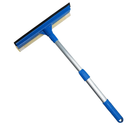 Professional Window Squeegee,2 in 1 Squeegee Window Cleaner with Long Stainless Steel Handle,Sponge Car Window Squeegee for Gas Station, Glass,Shower,Outdoor High Window Cleaning (Expansion Payment)