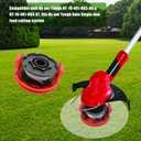 CDIYTOOL Replacement Trimmer Spool, TLH-02 Hy-perTough HT-19-401-003-06, HT-19-401-003-07, 20V Max Cord-Less 12/13inch String Trimmer HT21-401-003-02/03/04, 0.06in/1.6mm Dia, 17FT (8pcs spools+2caps)