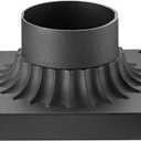 Emliviar Pier Mount Base, Cast Aluminum 3" Pier Mount Adapter in Black Finish, 20069 BK (Medium)