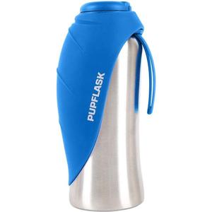 PupFlask Large Dog Water Bottle | 27 or 40 OZ Stainless Steel | Convenient Dog Drink Dispenser | Puppy Travel Water Bowl | Portable Pet Hydration Bottle | Leak Proof | Perfect Size For All Breeds (27 Ounce, Nebulas Blue)