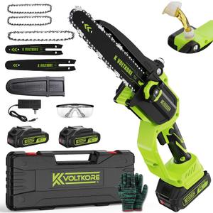 Mini Chainsaw 8 Inch & 6 Inch Bar, Electric Small Chainsaw Battery Powered