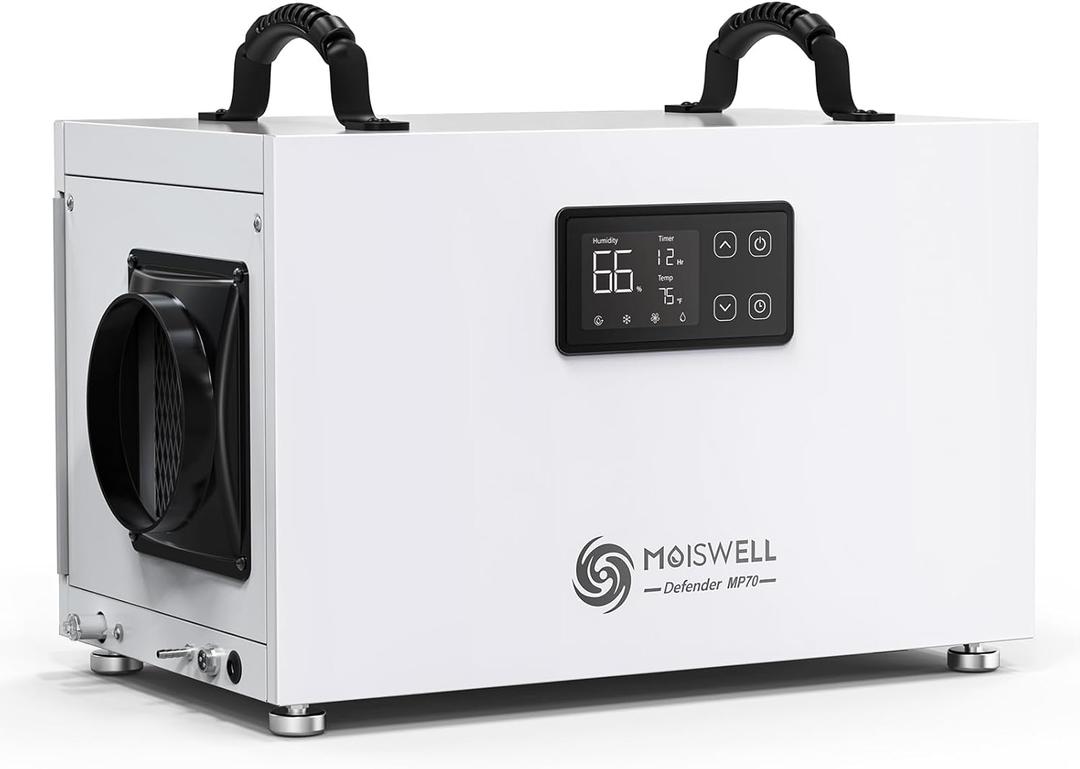 145 Pints Commercial Dehumidifier with Pump, Crawlspace Dehumidifiers with Drain Hose for Compact Tight Basements Large Spaces