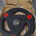 Olympic Iron Weight Plate, 45 LB, Black, Only 1 Plate Included