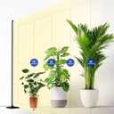 Grow Light with Auto-Timer, Hanging and Standing Grow Lights for Indoor Plants,3 Light Modes, Detachable Full Spectrum Plant Lights for Wide Area Coverage in Indoor Plants (45 in)