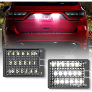 Nilight License Plate Lights Compatible with 2014 2015 2016 2017 2018 2019 2020 2021 2022 2023 Dodge Durango 6000K White Clear Lens 2PCS Pack