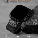 Titanium Band Compatible with Apple Watch Ultra 3/2/1 49mm Band for Men & Series 11/10 46mm, Grade 5 Titanium with DLC Coating for Ultra 3 Watch Band, Easy-Adjust Metal Band & Butterfly Clasp