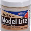 Deluxe Materials BD6 Model Lite Balsa Filler, Balsa Brown: 240cc