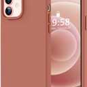 LOVE 3000 Designed for iPhone 12 Case/iPhone 12 Pro Case, Premium Silicone with [Soft Anti-Scratch Microfiber Lining] Shockproof Protective Phone Case for Men Women Girls 6.1", Caramel