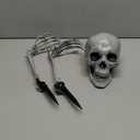 Halloween Lighted Skeleton Hands Set, 4 Pack Light Up Skeleton Arm Stakes, 4 x 3m 240 LED Green & Purple Lights with 3 Modes, Realistic Halloween Yard Outdoor Decorations Graveyard Garden