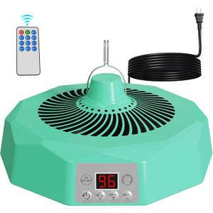 Nexum 400W Chicken Coop Heater with Thermostat & Light- Safe Pet House Heater for Dog, Chicks, Reptiles & Cats - Auto Shut-Off Protection, Remote Control & Steady Temperature (Green)