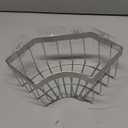 Corner Sink Organizer, Silver Stainless Steel Sponge Holder with Towel Bar, Self Adhesive Kitchen Storage Rack, 6.3x6.3x3.2 Inches