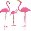 Ohuhu Family Flamingo Yard Ornaments, Set of 3 (32", 31", 19"), Pink, 3 pack